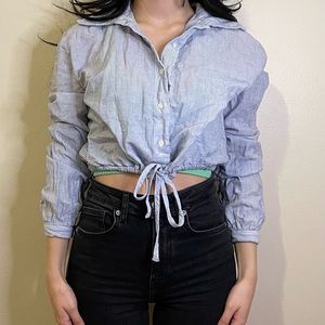 CROPPED BRANDY MELVILLE BLOUSE, SIZE: ONE SIZE FITS ALL